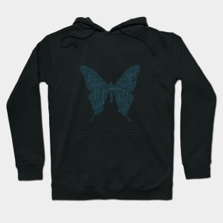 Butterfly Nature Wildlife Text Word Cloud Hoodie